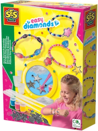 SES Creative Kit creativo per realizzare braccialetti diamantati
