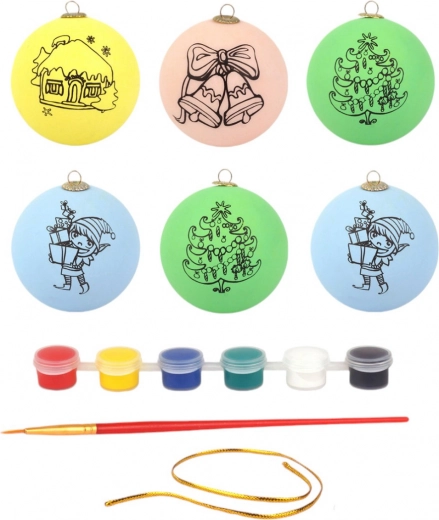 Set di decorazioni natalizie con colori