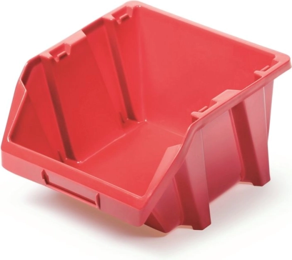 Box di stoccaggio in plastica corto 118 × 98 × 70 mm, rosso