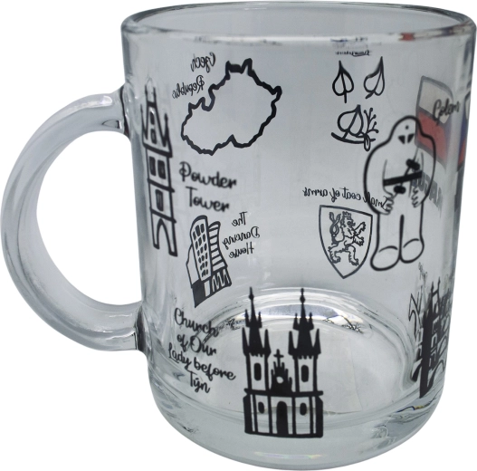 Tazza in vetro 330 ml TOP PRAHA per bambini