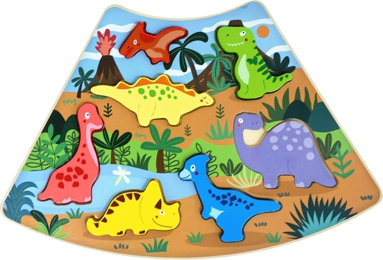 2Kids Toys Puzzle in legno a incastro Dinosauri