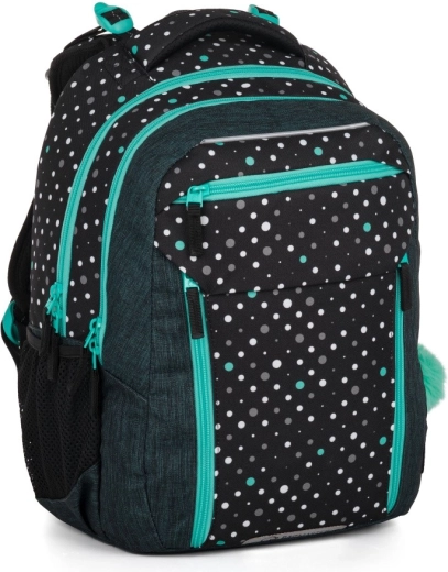 Bagmaster Porto zaino scolastico nero-turchese