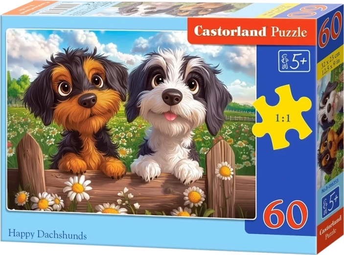 Puzzle Felici bassotti 60 pezzi