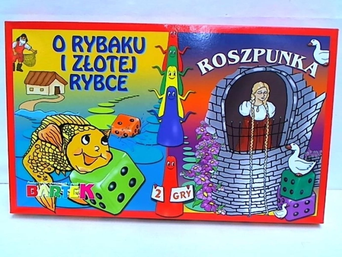 Gioco da tavolo 2 in 1: Il pesciolino d’oro e Raperonzolo