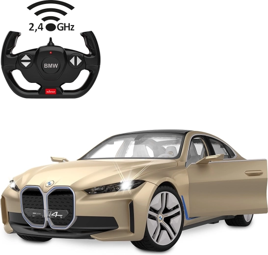 Modello RC BMW i4 Concept in scala 1:14 con luci, dorato