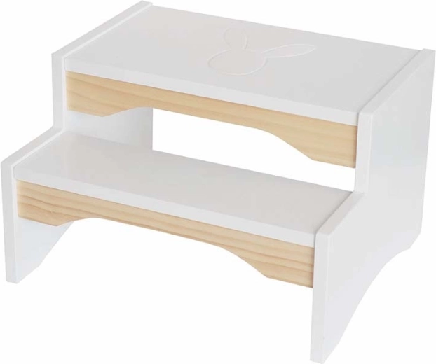 Jabadabado sgabello in legno per bambini bianco