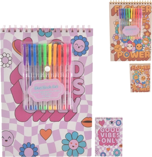 Set creativo: sketchbook e penne gel (2ASS)