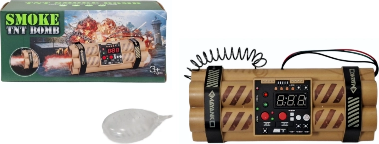 Bomba militare interattiva con effetto fumo, luce e suono