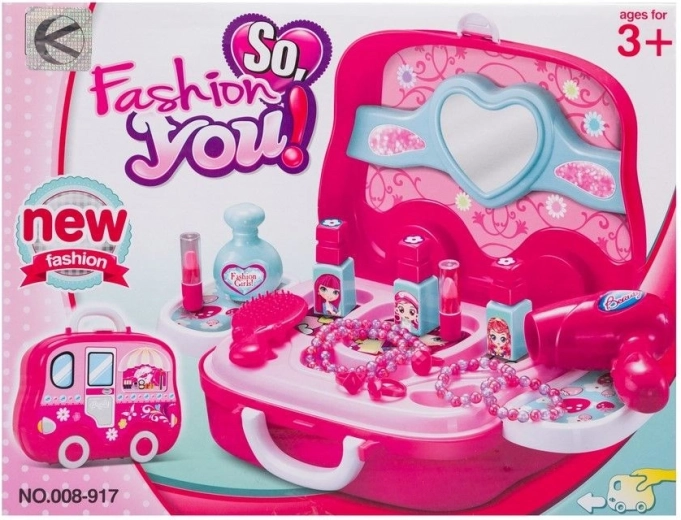 Set da toilette con cosmetici in valigetta – 19 pezzi