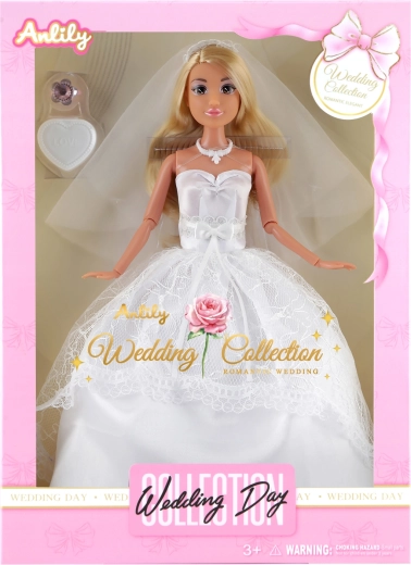 Bambola alla moda in abito da sposa bianco Deluxe