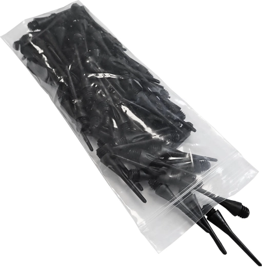 Punte di ricambio in plastica Brother per freccette nere - set da 100 pz