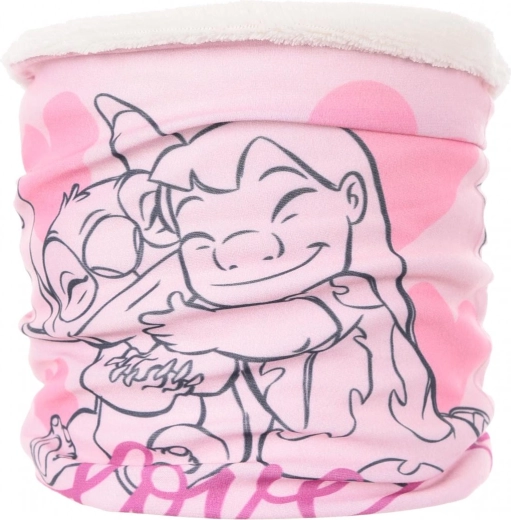 Scaldacollo per bambini Lilo e Stitch rosa