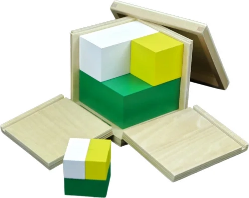 Cubo Moyo Montessori per il calcolo della seconda potenza - 1 pezzo