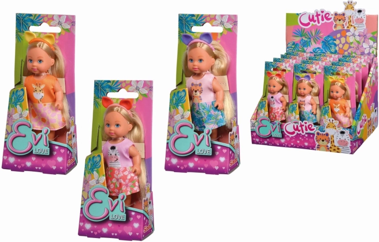 Bambola Evi Love Cutie con cerchietto con orecchie da animale - 1 pezzo