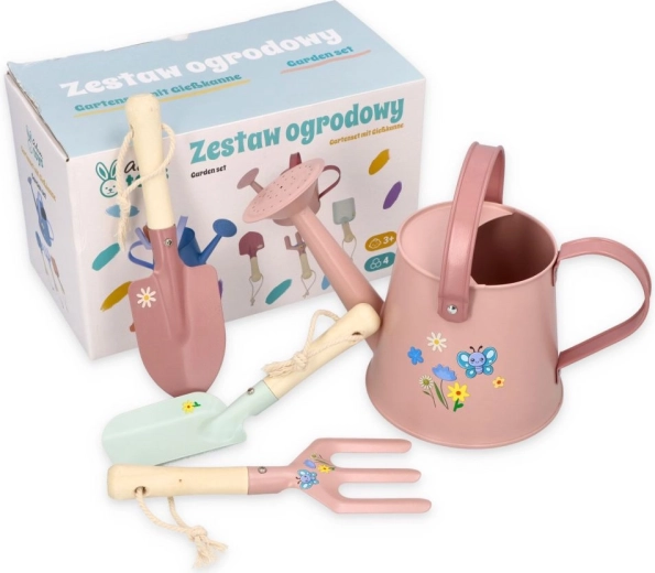 Set rosa di attrezzi da giardinaggio Adam Toys - 1 pezzo