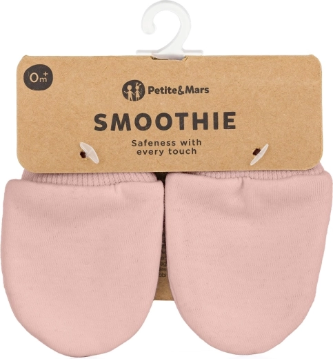 Guantini per neonati Petite&Mars Smoothie delicate pink