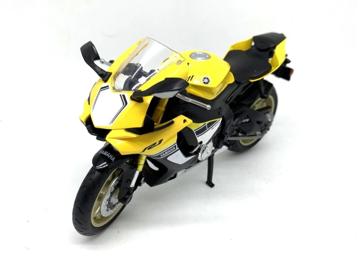 MSZ modello di motocicletta Yamaha YZF-R1 giallo 1:12 - 1 pezzo