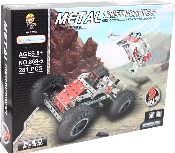 Set di costruzioni in metallo 5in1, 281 pezzi