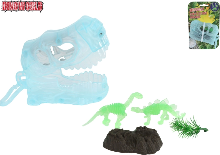 Dinoworld portachiavi 3D con dinosauri fosforescenti 11 cm