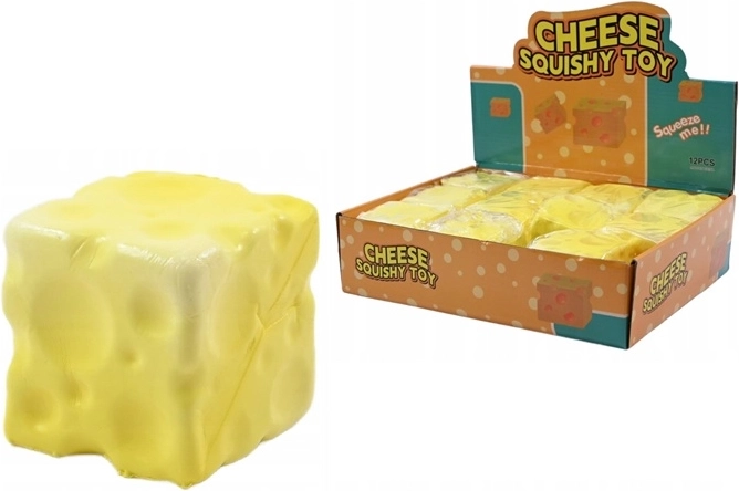 Giocattolo antistress da schiacciare a forma di formaggio - 1 pezzo