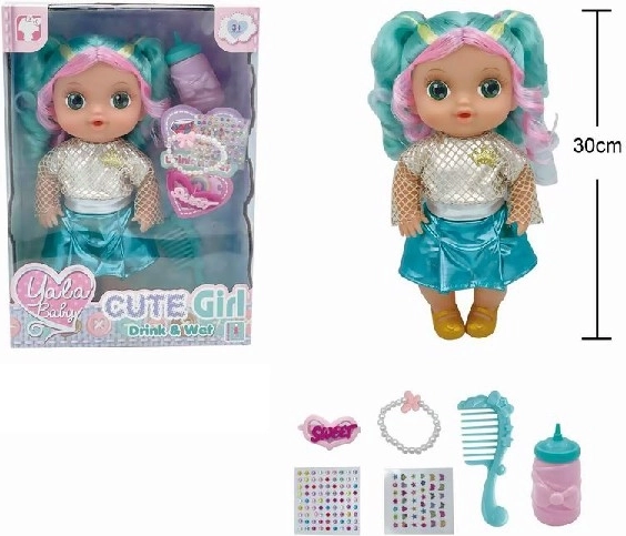 Bambola 30 cm con accessori