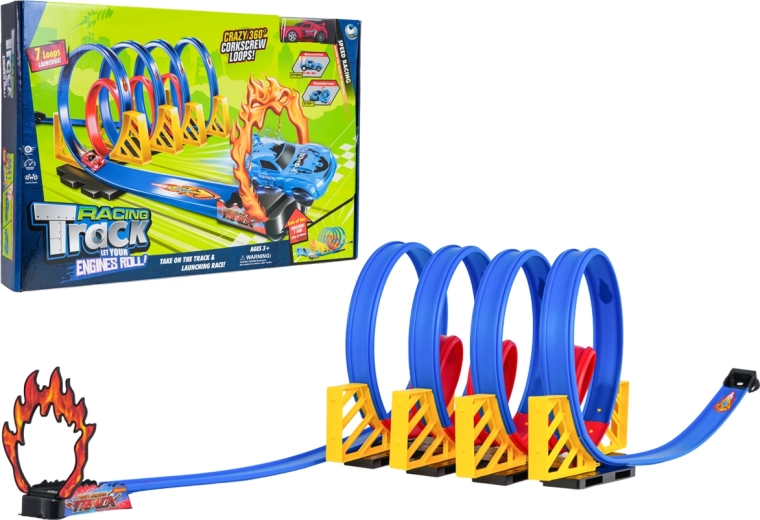 Pista automobilistica Racing Roll con 7 loop