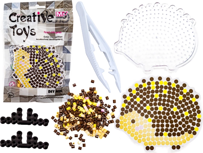 Perline da stirare – mini set con sagoma riccio - 1 pezzo