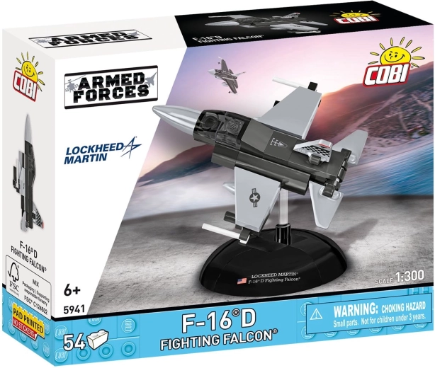Cobi Armed Forces caccia Lockheed Martin F-16D Fighting Falcon 1:300 (54 pezzi)