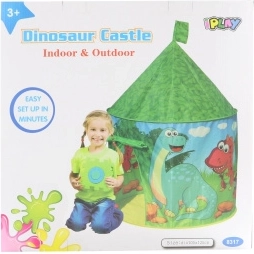Tenda per bambini a forma di castello con dinosauri