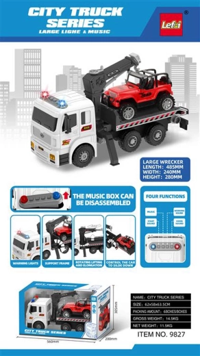 Camion bisarca per bambini con luci e suoni con escavatore
