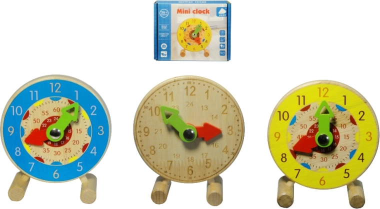 Orologio didattico in legno
