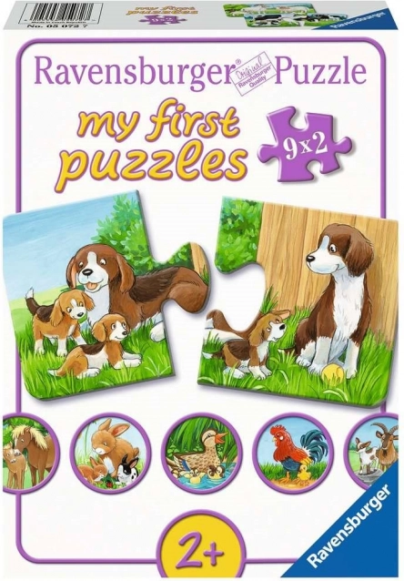 RAVENSBURGER I miei primi puzzle Famiglie di animali 9x2 pezzi