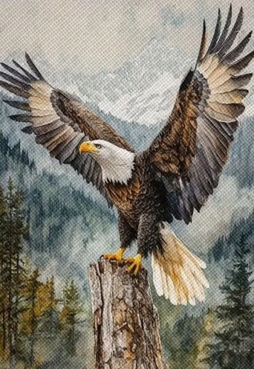 Norimpex pittura con diamanti aquila con ali spiegate 30 × 40 cm