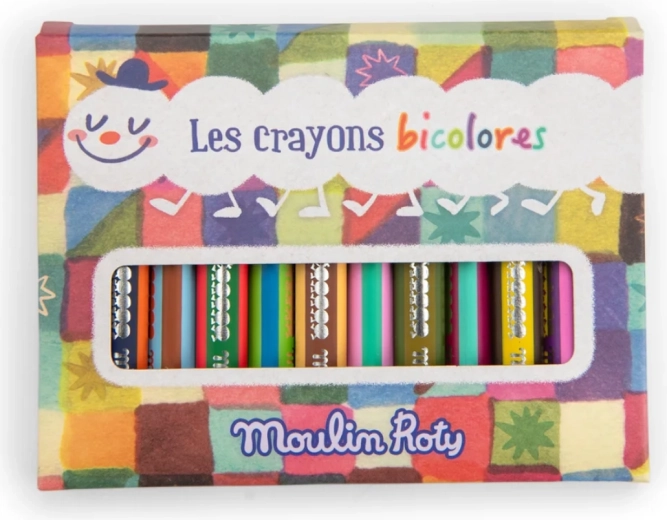 Moulin Roty matite bicolore Les Petites Merveilles - 12 pezzi