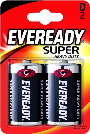 Batterie Energizer Eveready Super Heavy Duty D R20 1,5 V - 2 pezzi