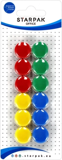 Set di magneti colorati 22 mm - 12 pz