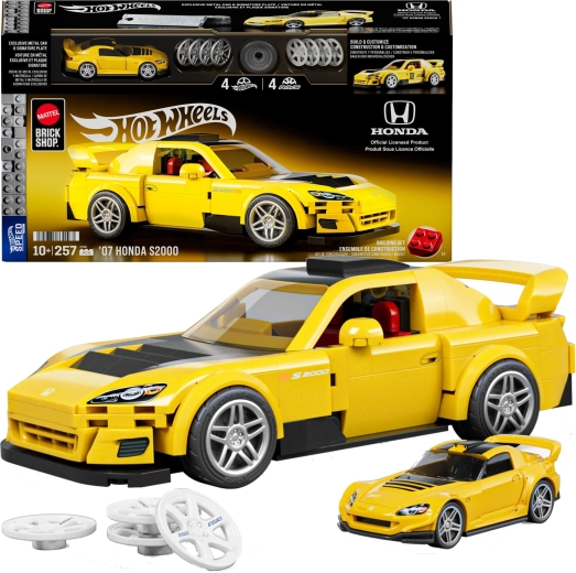 Set di costruzione Hot Wheels Speed Series ’07 Honda S2000 257 pezzi