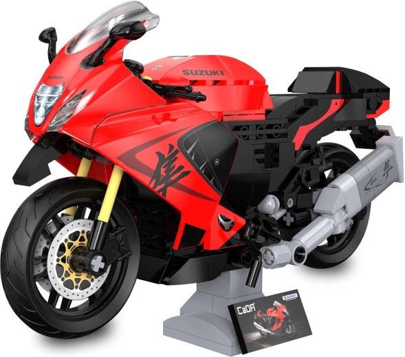 Set di costruzione CaDA motocicletta Suzuki Hayabusa 1:12 rossa