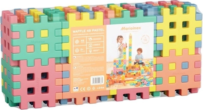 Blocchi da costruzione color pastello, 48 pezzi
