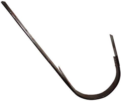 Gancio J da 250 mm in acciaio zincato per il fissaggio della grondaia