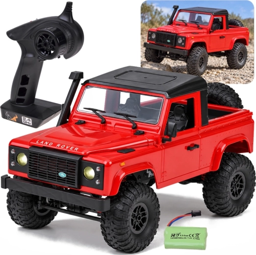 Modello fuoristrada radiocomandato Land Rover Defender Pickup 4x4 in scala 1:12