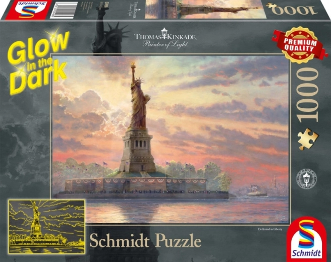 Puzzle Statua della Libertà al crepuscolo 1000 pezzi
