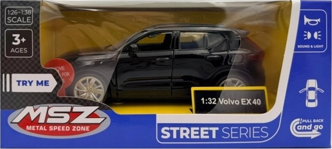 Modello MSZ Volvo EX40 con effetti luminosi e sonori, nero