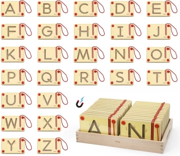 Lavagnette magnetiche in legno per scrivere – lettere