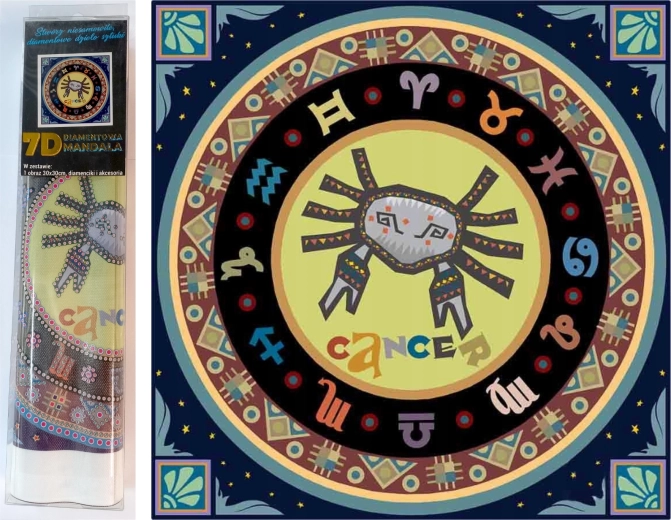 Norimpex pittura diamante 7D Segno zodiacale Cancro 30x30 cm