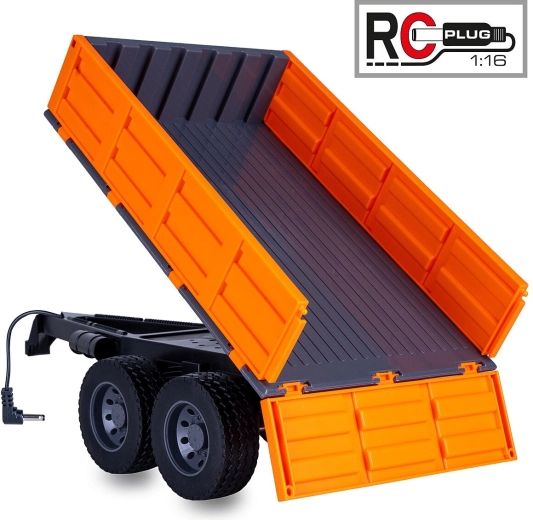 Rimorchio ribaltabile per trattore RC JAMARA 1:16 arancione
