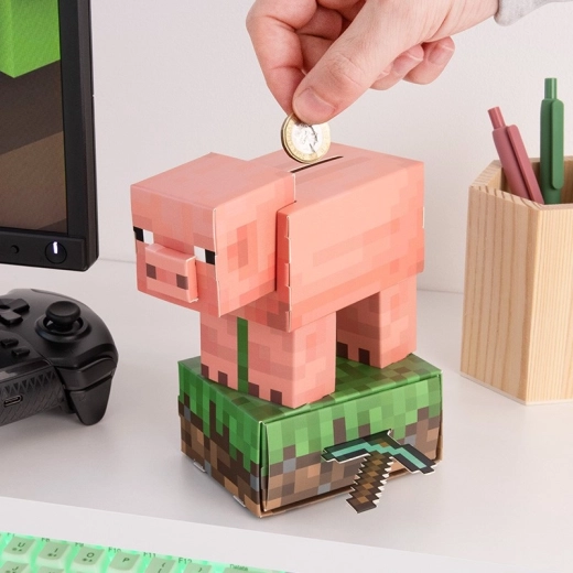 Minecraft set creativo salvadanaio maialino