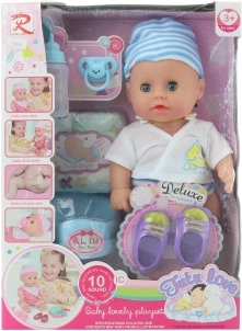 Bambolotto con suoni e pipì con accessori 30 cm