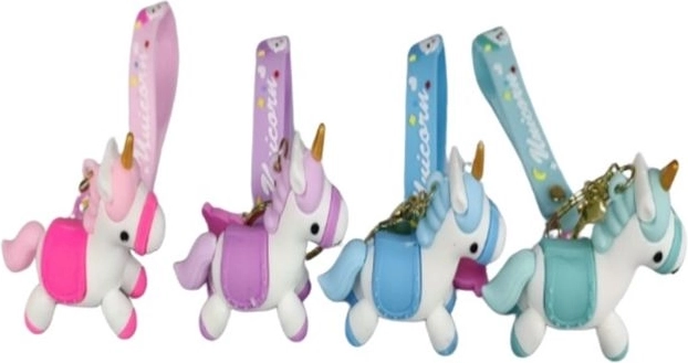 Portachiavi unicorno con cinturino in silicone