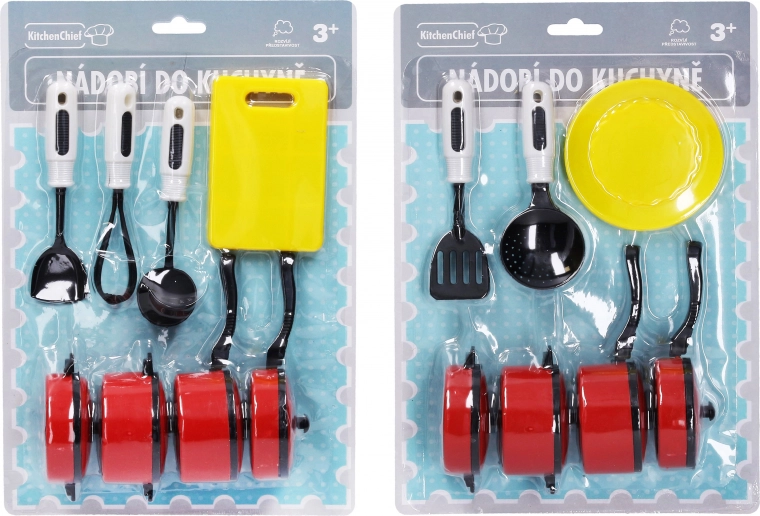 Set di stoviglie da cucina in plastica per bambini, 2 varianti